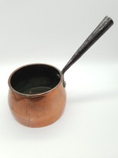 Antique small copper saucepan