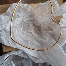 GLASS HEART SHAPED DISHES WITH GOLD RIM - NEW, BUT NOT USED