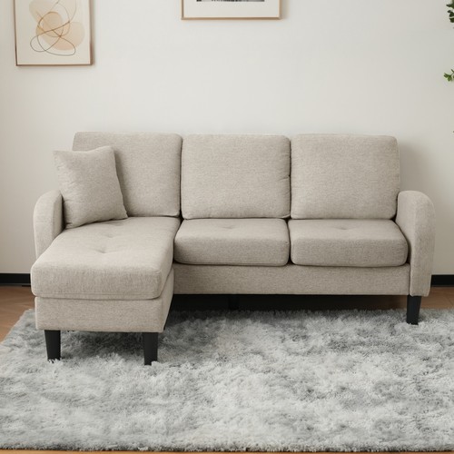 Seater sofa linen shaped - sofa,