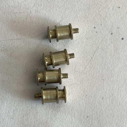 4mm turned brass loco buffers - turned,