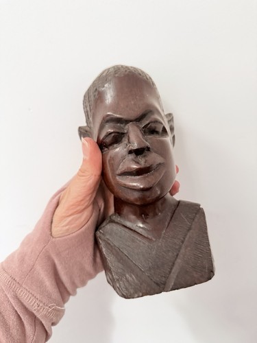 Handcrafted wooden bust