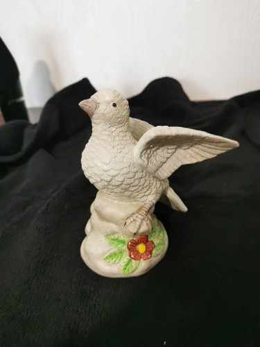 White ceramic dove - white,