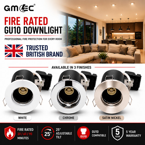 Gu10 fire rated - fire, adjustable
