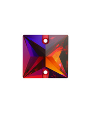 Swarovski 3240 Volcano Square Sew-On Crystals - 16mm M-Foiled (72pcs) OPEN BOX