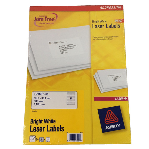 White self adhesive address - white,