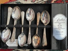 16 mixed EPNS Teaspoons in box