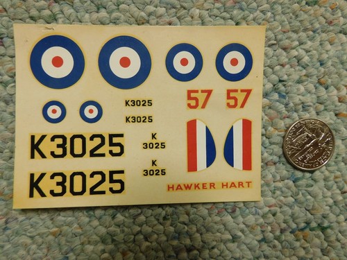 Airfix decals hawker hart - airfix,