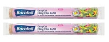 2 x Bacofoil EasyCut Cling Film Refill 35cm x 60m