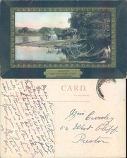 Ferry boat scene by the lake Windermere AP Publishing Company 1908 postmark