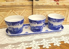 Spode Blue Italian Set of 3