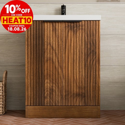 Fluted 600mm bathroom vanity - 600mm,