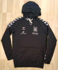 HULL FC Rugby League Team Hoodie With Sponsors Hummel Size S Pit To Pit 20.75"