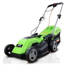 GardenTek 1600W Electric Push Lawnmower 38cm Cut Roller & Mulching 40L Box GT38E