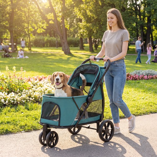Pawhut dog stroller - 3, wheels