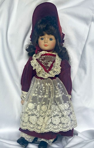 Porcelain girl doll - doll, blue