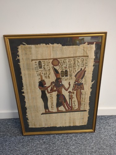 Framed egyptian papyrus - egyptian,