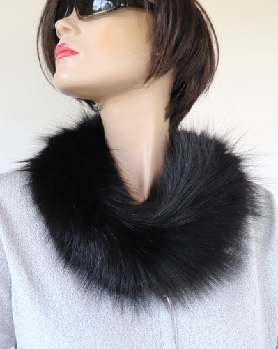 Fur scarf blue - fur,