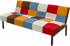 3 Seater Fabirc Sofa Bed Click Clack Couches Sleeper Sofa Guest RECLINING SETTEE