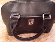 Ladies Black Leather Grab Bag Handbag by Ben De Lisi - Top Handle Bag