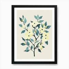Dogwood Tree Flat Illustration