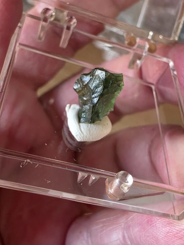 Moldavite tektite specimen - moldavite,