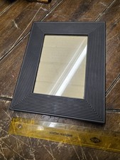 Modern Black Ribbed Wood