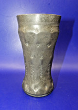 Antique German Art Nouveau C. 1880  Pewter Vase By Ludwig Lichtinger Touch Mark