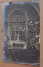 Postcard Adelphi House Convent Salford Chapel Altar Real Photo posted 1908