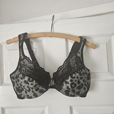 Glamorise Wonderwire Bra Front Closure 1245 Centennial Leopard 36C  Brand New.