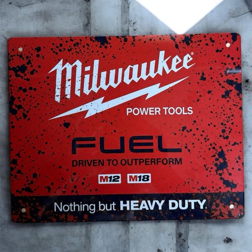 Milwaukee tools metal sign - tools,