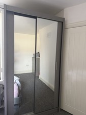 ‎Furnished With Style QCHL2DGRY 2 Doors Wardrobe - Grey