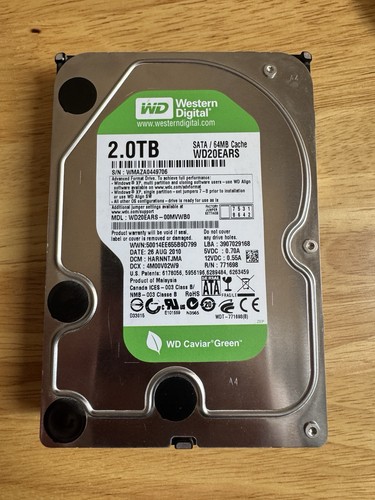 Caviar green 2tb hdd - wd, 3.5”