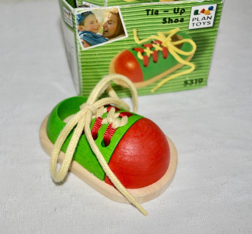 Plan toys wooden lacing toy - wooden,