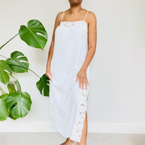 Zara white long crochet - white,