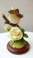 Border fine arts Wren with Rose, A6053, 2005  Free Delivery