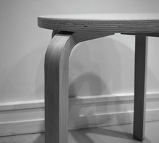 Vintage 90s IKEA Birch Bent Plywood FROSTA Stackable Stool/Table/Plant Stand