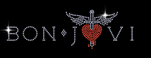 Iron bon jovi rhinestone - on,