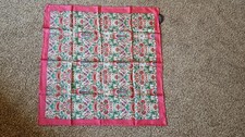 Liberty of London Vintage Silk Scarf Floral William Morris Style Pink Border New