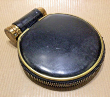 Rare Vintage 1940s Max Factor Hollywood Zipped Leather Combined Compact Lipstick