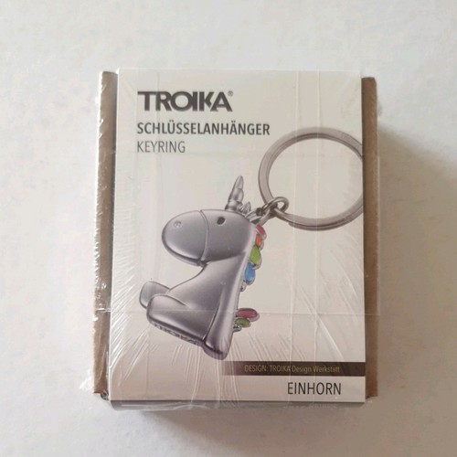 Troika unicorn keyring - unicorn, cast
