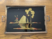 Antique Reverse Painting Glass