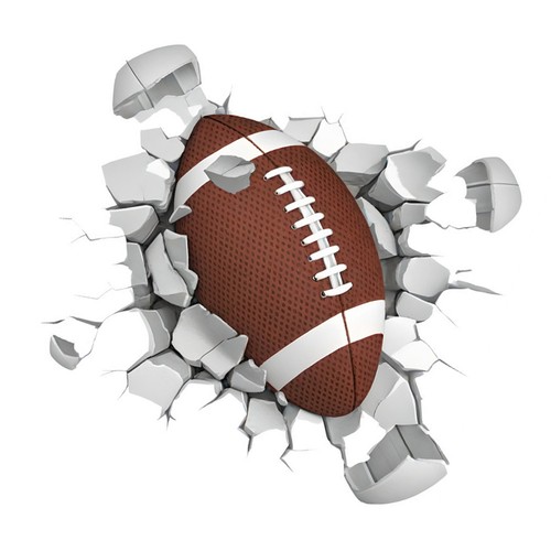 Pvc rugby ball wall decal - rugby,