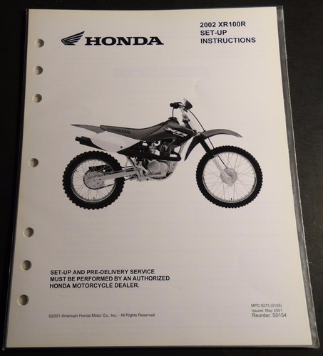 2002 honda motorcycle - honda, xr100r
