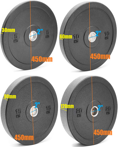 Bumper weight plates black - weight,