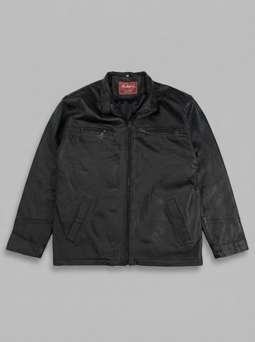 Vintage 90s black real leather - vintage,