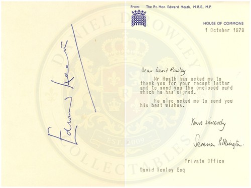 Edward heath hand - heath/hand, signed