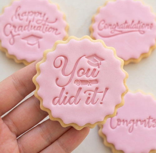 Graduation cookie stamp - graduation,