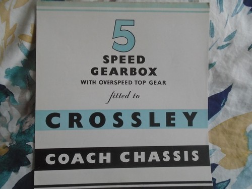 Crossley speed gearbox for - crossley,