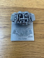 PORSCHE 911 Turbo Engine Paperweight- Pewter. 