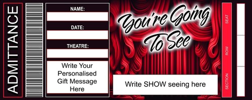 Printed theatre show ticket - theatre,